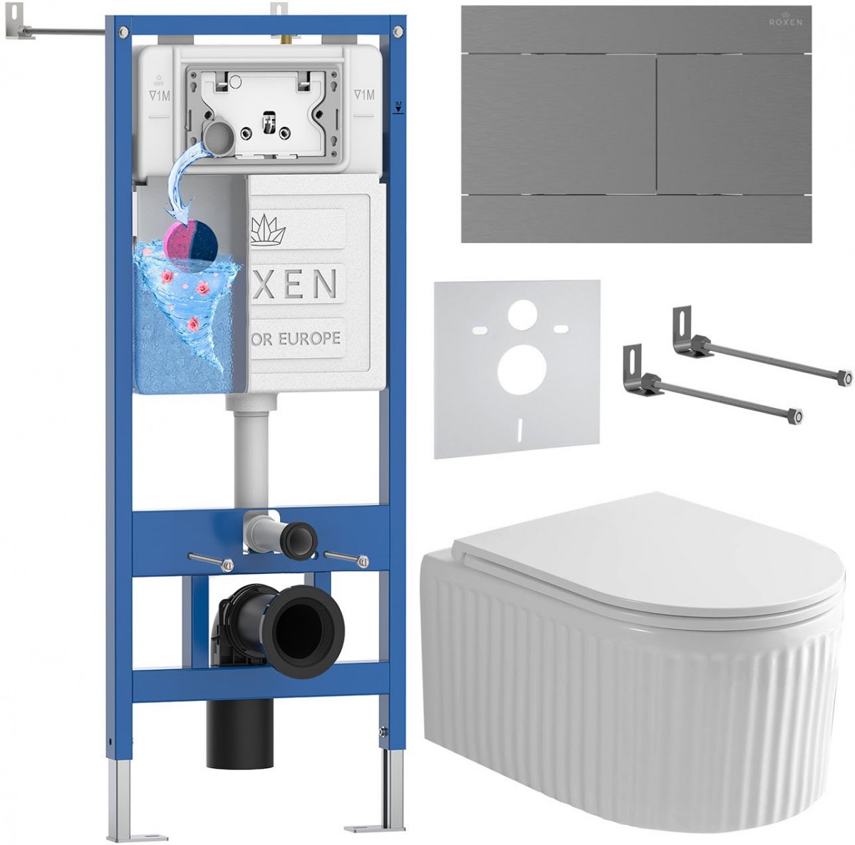 Комплект инсталляции Roxen 6 в 1 StounFix Dual Fresh 868620 клавиша оружейная сталь Комплект инсталляции Roxen 6 в 1 StounFix Dual Fresh 868620 клавиша оружейная сталь