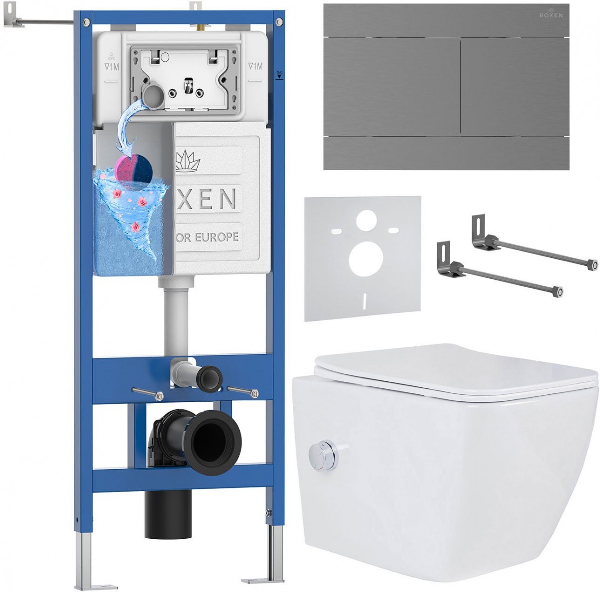 Комплект инсталляции Roxen 6 в 1 StounFix Dual Fresh 868599 клавиша оружейная сталь Комплект инсталляции Roxen 6 в 1 StounFix Dual Fresh 868599 клавиша оружейная сталь