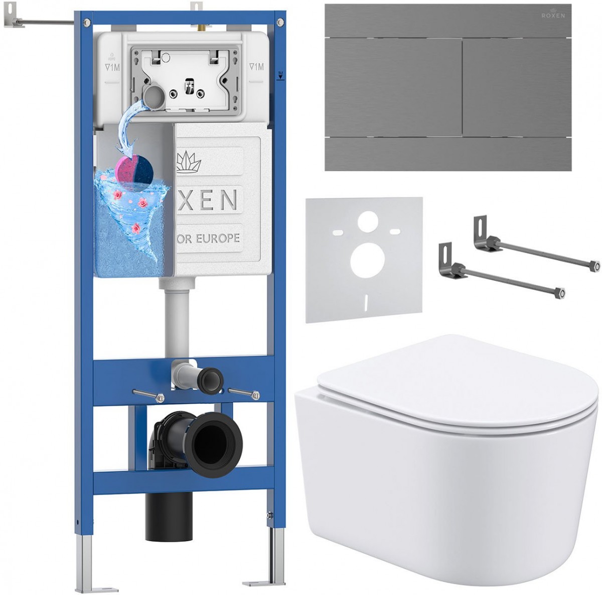 Комплект инсталляции Roxen 6 в 1 StounFix Dual Fresh 868597 клавиша оружейная сталь Комплект инсталляции Roxen 6 в 1 StounFix Dual Fresh 868597 клавиша оружейная сталь