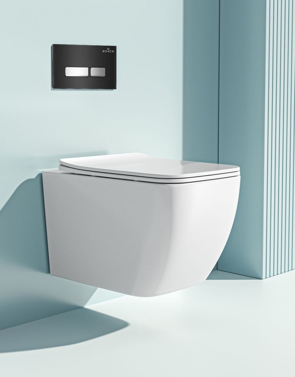 Комплект инсталляции Roxen StounFix Dual Fresh 646038 клавиша черная, с аромадозатором Комплект инсталляции Roxen StounFix Dual Fresh 646038 клавиша черная, с аромадозатором