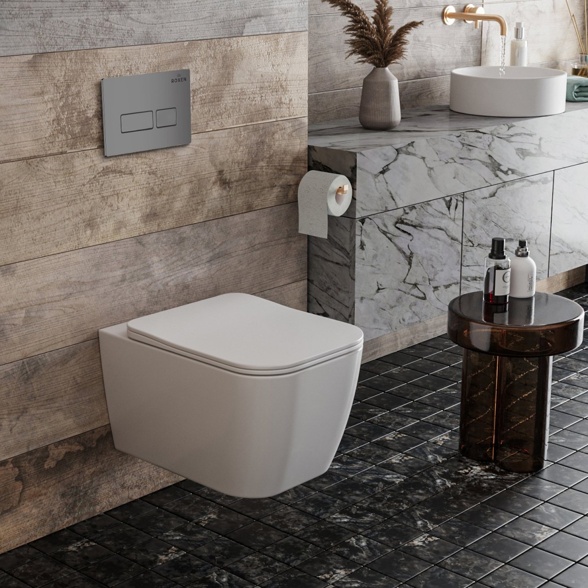 Комплект инсталляции Roxen StounFix Dual Fresh 606295 клавиша хром матовый Комплект инсталляции Roxen StounFix Dual Fresh 606295 клавиша хром матовый