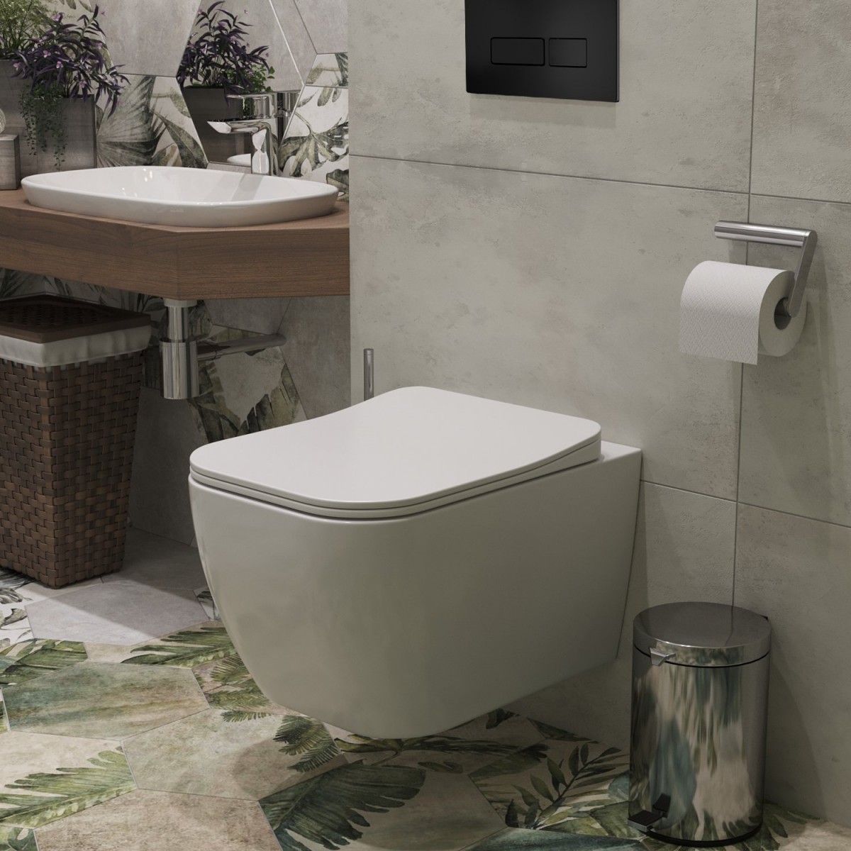 Комплект инсталляции Roxen StounFix Dual Fresh 579341 клавиша черный матовый Комплект инсталляции Roxen StounFix Dual Fresh 579341 клавиша черный матовый