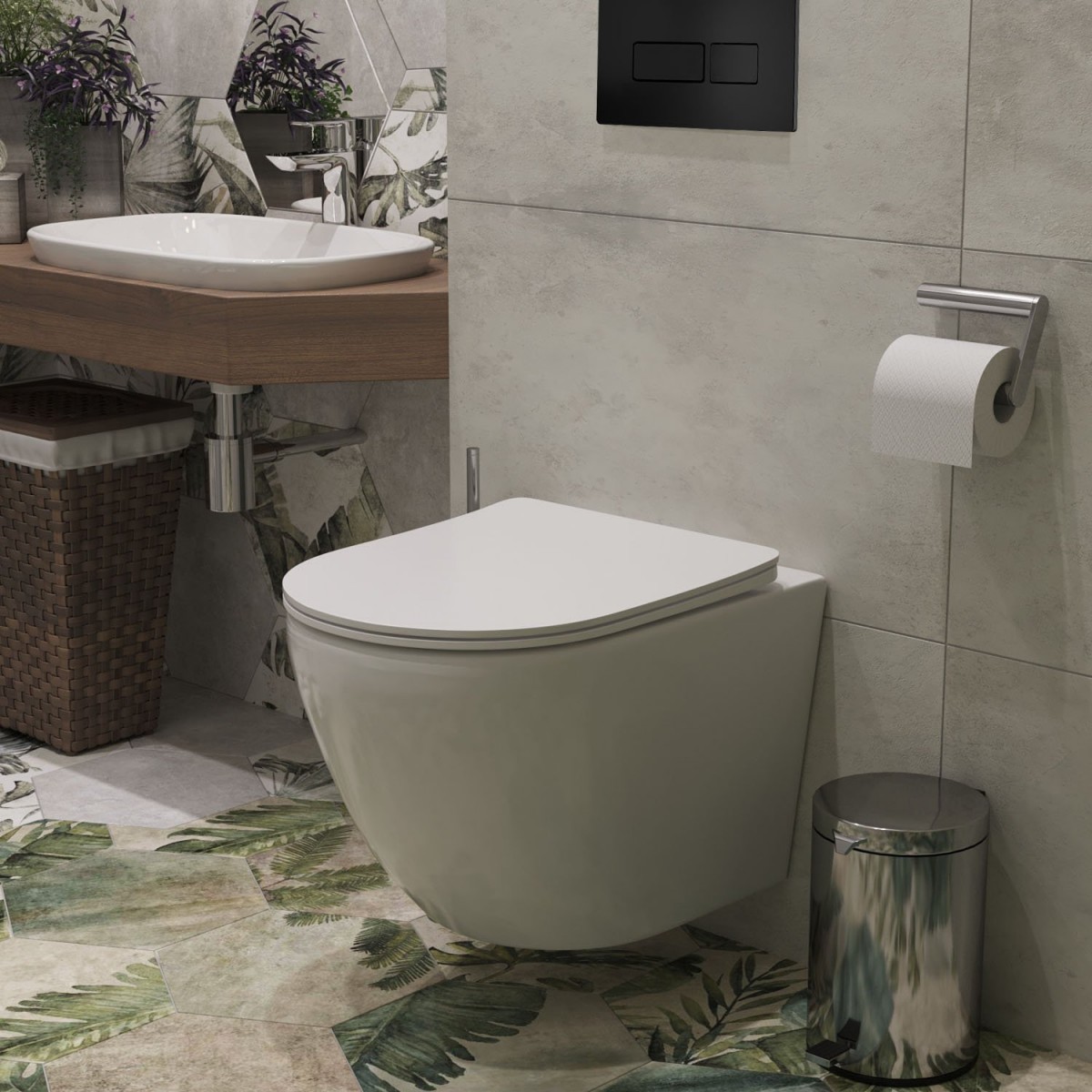 Комплект инсталляции Roxen StounFix Dual Fresh 577729 клавиша черный матовый Комплект инсталляции Roxen StounFix Dual Fresh 577729 клавиша черный матовый