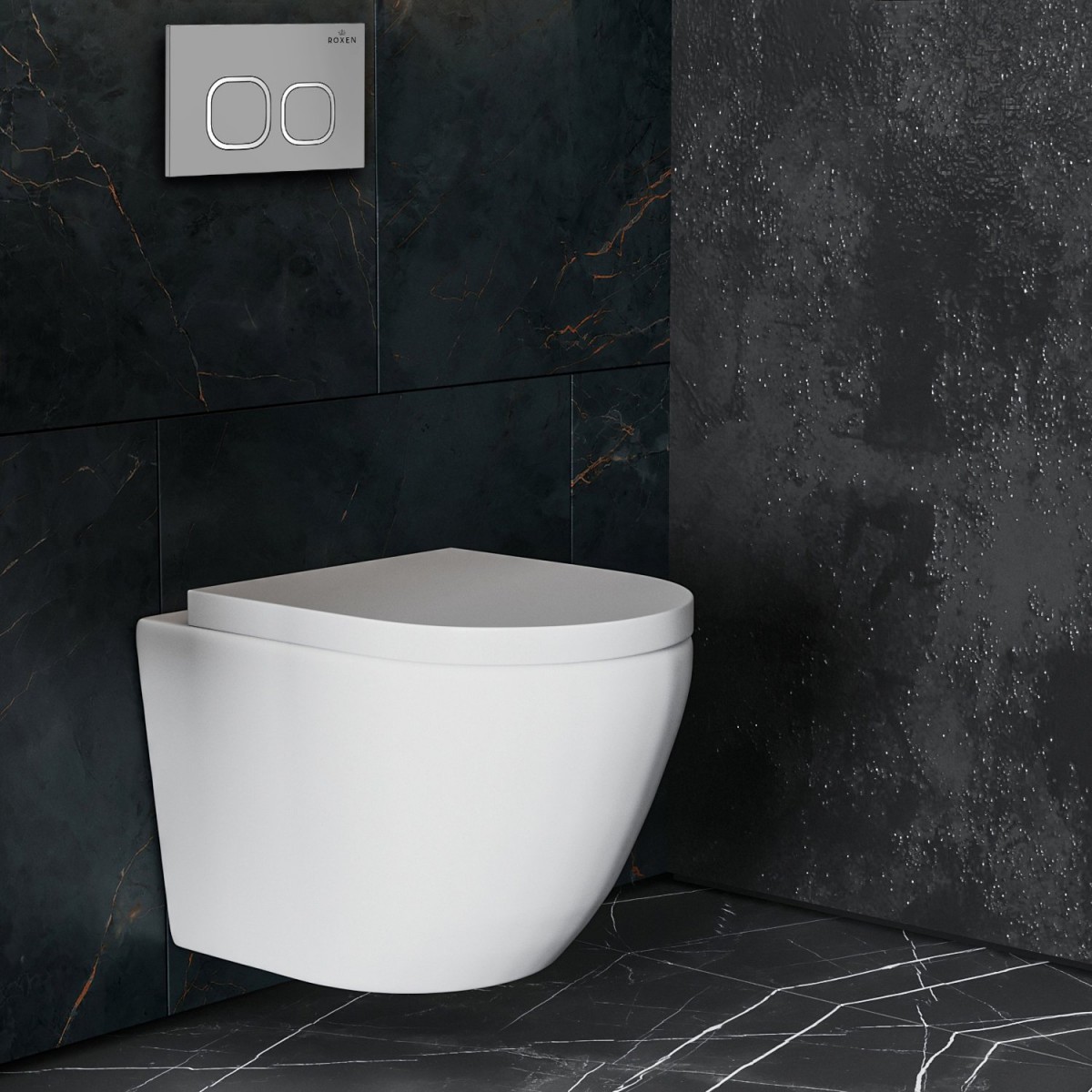 Комплект инсталляции Roxen StounFix Dual Fresh 560993 клавиша хром матовый, с аромадозатором Комплект инсталляции Roxen StounFix Dual Fresh 560993 клавиша хром матовый, с аромадозатором