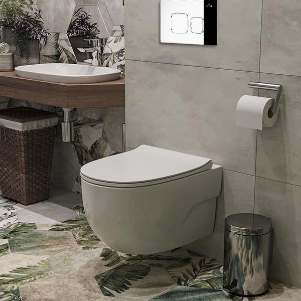 Комплект инсталляции Roxen StounFix Dual Fresh 551921 клавиша хром глянцевый, с аромадозатором Комплект инсталляции Roxen StounFix Dual Fresh 551921 клавиша хром глянцевый, с аромадозатором