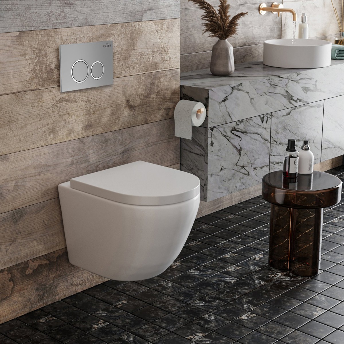 Комплект инсталляции Roxen StounFix Dual Fresh 530326 6в1 клавиша хром, с аромадозатором Комплект инсталляции Roxen StounFix Dual Fresh 530326 6в1 клавиша хром, с аромадозатором