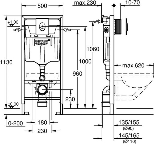 Унитаз подвесной с инсталляцией AM.PM Sunny Flashclean C85C1701SC + GROHE Rapid SL 38721001 Унитаз подвесной с инсталляцией AM.PM Sunny Flashclean C85C1701SC + GROHE Rapid SL 38721001