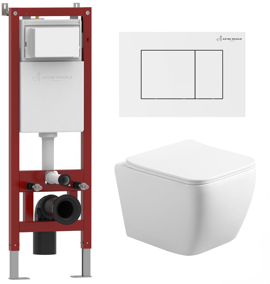 Комплект инсталляции Asten Readle Zentralmodul AR0601-135W клавиша белый глянец Комплект инсталляции Asten Readle Zentralmodul AR0601-135W клавиша белый глянец