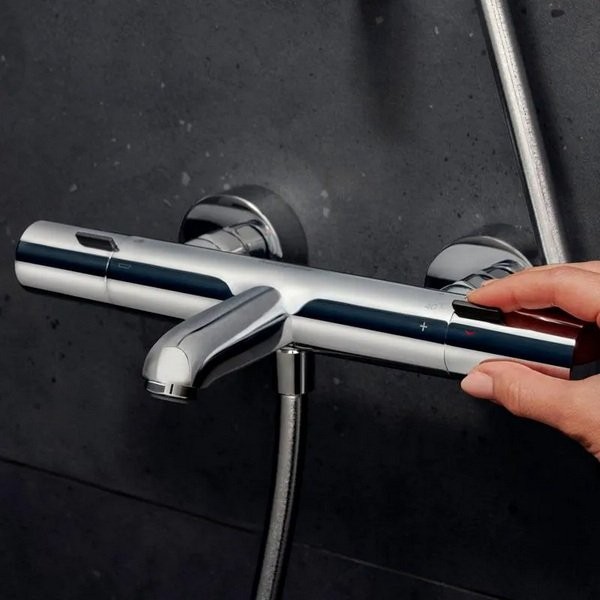 Смеситель для ванны Hansgrohe Ecostat Fine 13325000 с термостатом, хром Смеситель для ванны Hansgrohe Ecostat Fine 13325000 с термостатом, хром