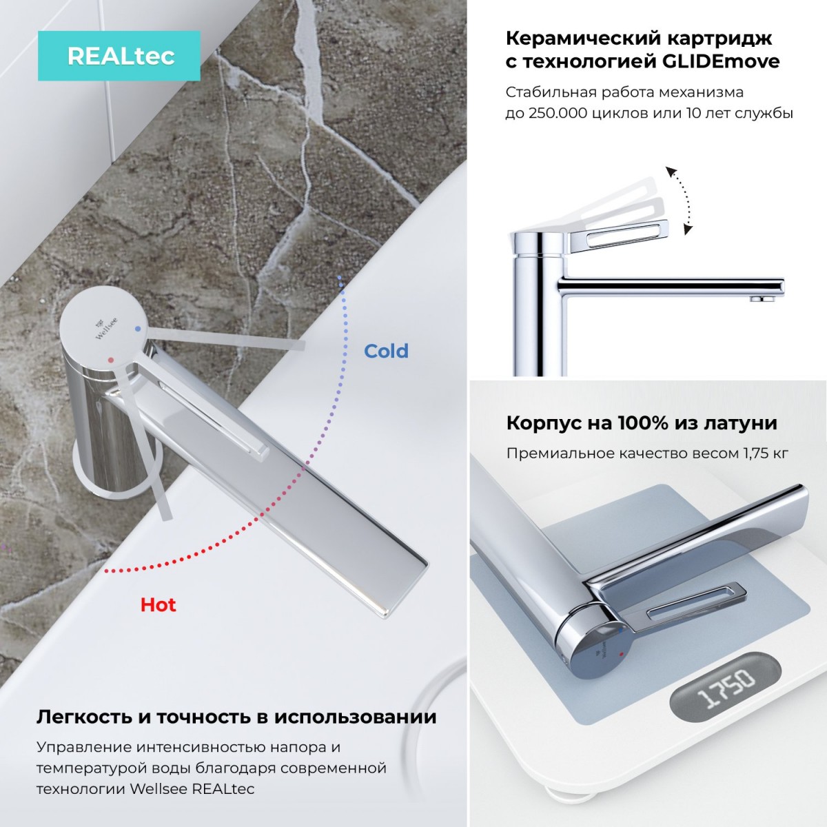 Смеситель для умывальника Wellsee ONCE! and forever 182406000 хром Смеситель для умывальника Wellsee ONCE! and forever 182406000 хром