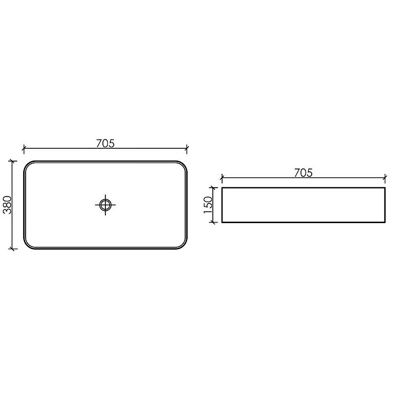 Умывальник Ceramica Nova Element CN6054MB (черный матовый) Умывальник Ceramica Nova Element CN6054MB (черный матовый)