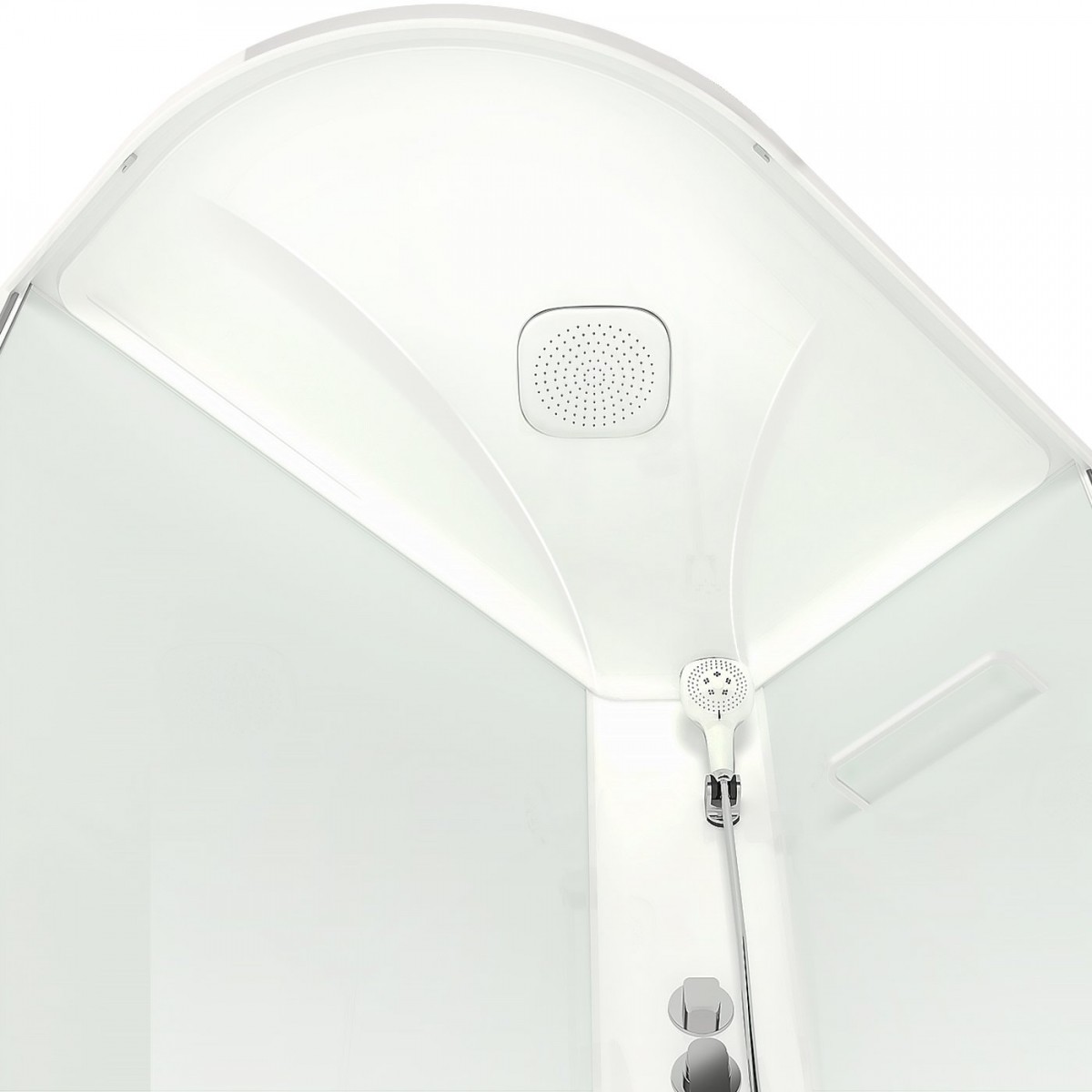 Душевая кабина Domani-Spa Delight Slim 128 120x80 сатин матированное стекло / белые стенки с крышей (правая) Душевая кабина Domani-Spa Delight Slim 128 120x80 сатин матированное стекло / белые стенки с крышей (правая)