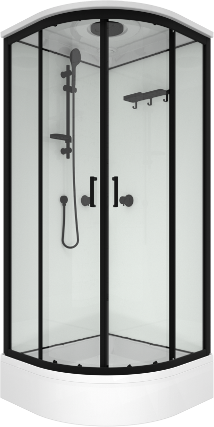 Душевая кабина Тритон Прайм-Блэк М3 90x90В стекла прозрачные, профиль черный Душевая кабина Тритон Прайм-Блэк М3 90x90В стекла прозрачные, профиль черный