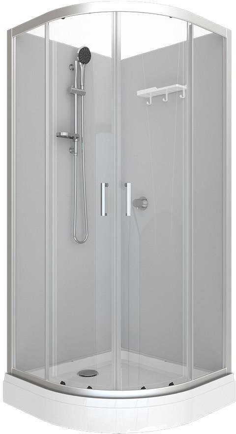 Душевая кабина Тритон Прайм-СатинБК М3 90x90 А без крыши, стекла прозрачные, профиль сатин Душевая кабина Тритон Прайм-СатинБК М3 90x90 А без крыши, стекла прозрачные, профиль сатин