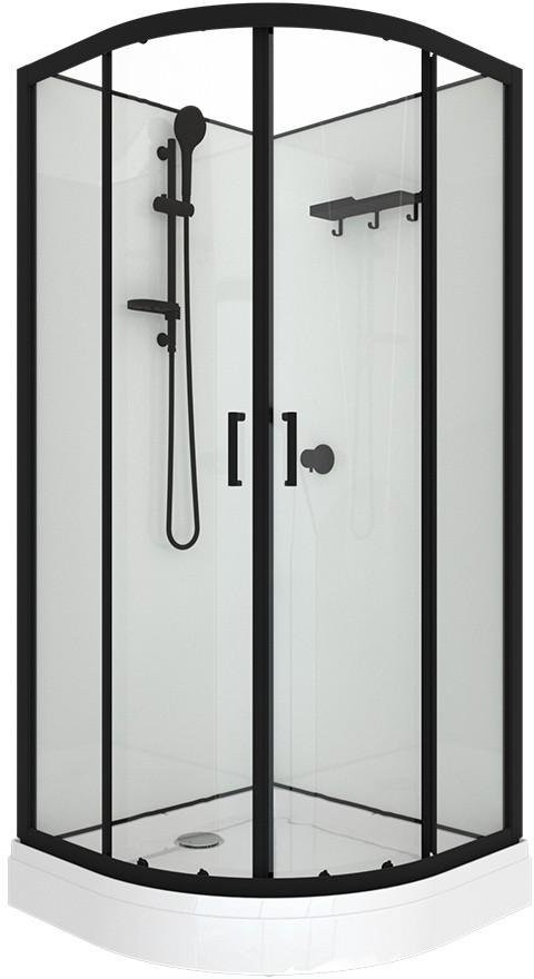 Душевая кабина Тритон Прайм-БлэкБК М3 90x90 А без крыши, стекла прозрачные, профиль черный Душевая кабина Тритон Прайм-БлэкБК М3 90x90 А без крыши, стекла прозрачные, профиль черный