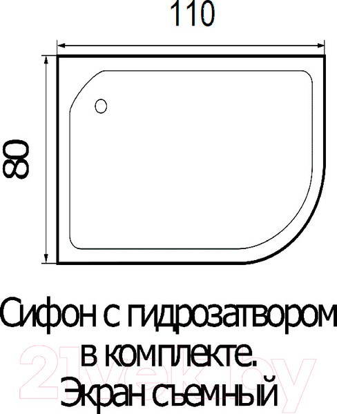 Душевая кабина RIVER Dunay 110/80/24 MT L Душевая кабина RIVER Dunay 110/80/24 MT L
