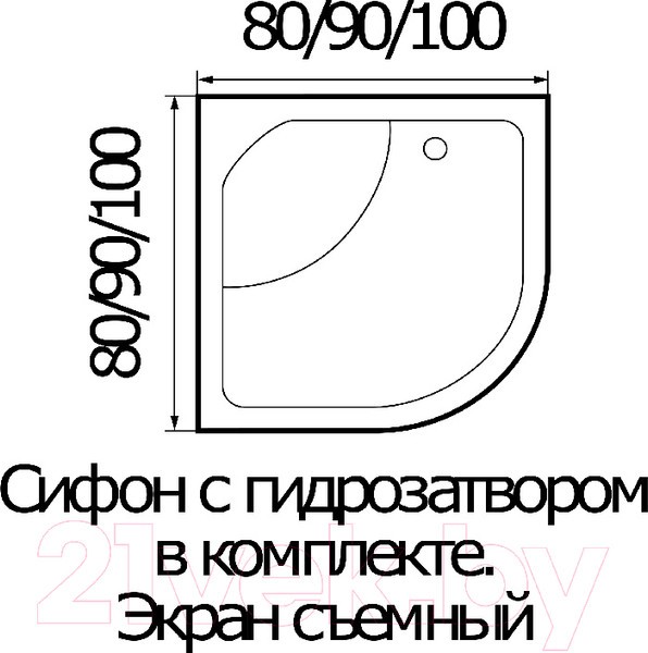 Душевая кабина RIVER Dunay 90/44 ТН Душевая кабина RIVER Dunay 90/44 ТН