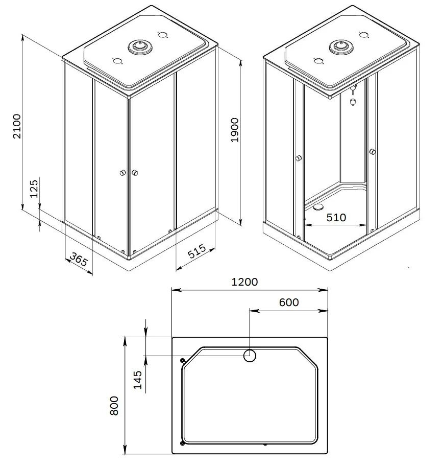 Душевая кабина AM.PM X-Joy 120x80 / W94C-403-12080BT (черный матовый/прозрачное стекло) Душевая кабина AM.PM X-Joy 120x80 / W94C-403-12080BT (черный матовый/прозрачное стекло)