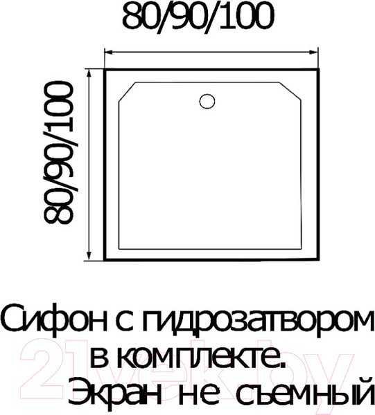 Душевой поддон Wemor 100/14 S Душевой поддон Wemor 100/14 S