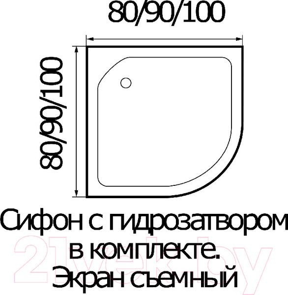 Душевой поддон Wemor 90/24 C Душевой поддон Wemor 90/24 C