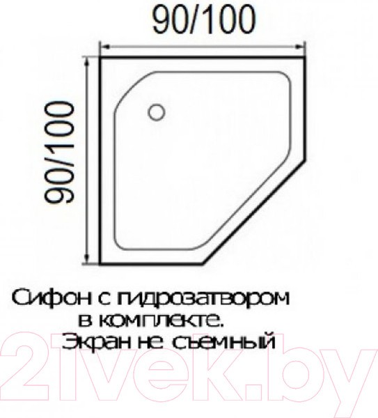 Душевой поддон Wemor 100/14 P Душевой поддон Wemor 100/14 P