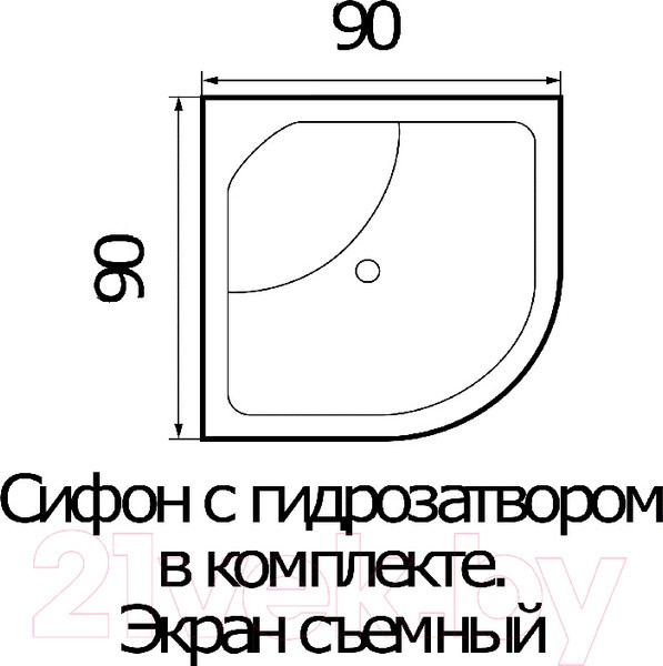 Душевой поддон Wemor 90/40 C Душевой поддон Wemor 90/40 C