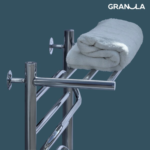 Полотенцесушитель водяной GRANULA Браво 50x100 с полкой (боковое подключение, левое) Полотенцесушитель водяной GRANULA Браво 50x100 с полкой (боковое подключение, левое)