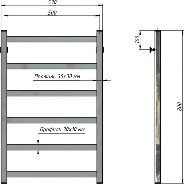 Полотенцесушитель водяной Stinox Palermo 50x80 / pal80r9005 (черный матовый) Полотенцесушитель водяной Stinox Palermo 50x80 / pal80r9005 (черный матовый)