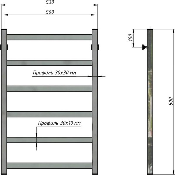 Полотенцесушитель водяной Stinox Palermo 50x80 / pal80r9003 (белый матовый) Полотенцесушитель водяной Stinox Palermo 50x80 / pal80r9003 (белый матовый)