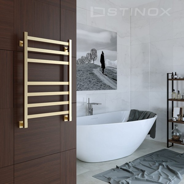Полотенцесушитель водяной Stinox Prestige 50x80 / pr80zs (золото сатин) Полотенцесушитель водяной Stinox Prestige 50x80 / pr80zs (золото сатин)