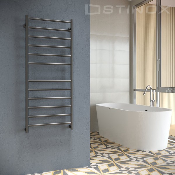 Полотенцесушитель водяной Stinox Toscana 50x120 / tos120ral9005 (черный матовый) Полотенцесушитель водяной Stinox Toscana 50x120 / tos120ral9005 (черный матовый)