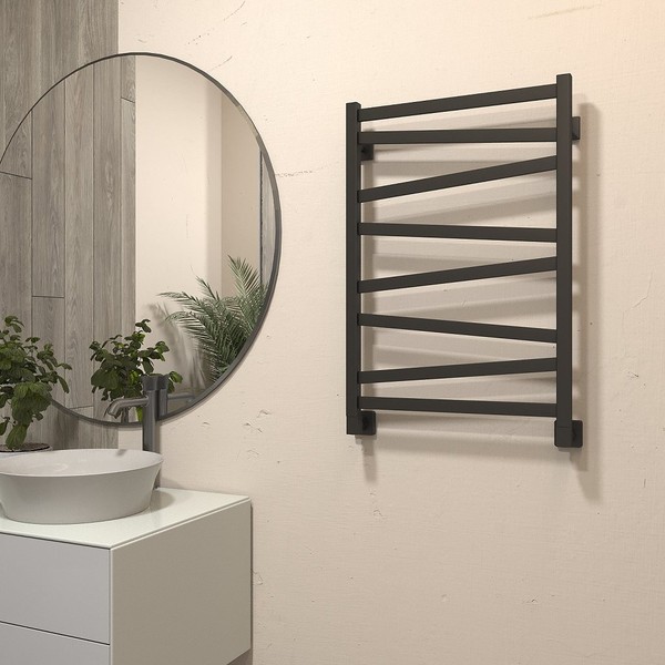 Полотенцесушитель водяной Stinox Madena 50x80 / mad80ral9005 (черный матовый) Полотенцесушитель водяной Stinox Madena 50x80 / mad80ral9005 (черный матовый)