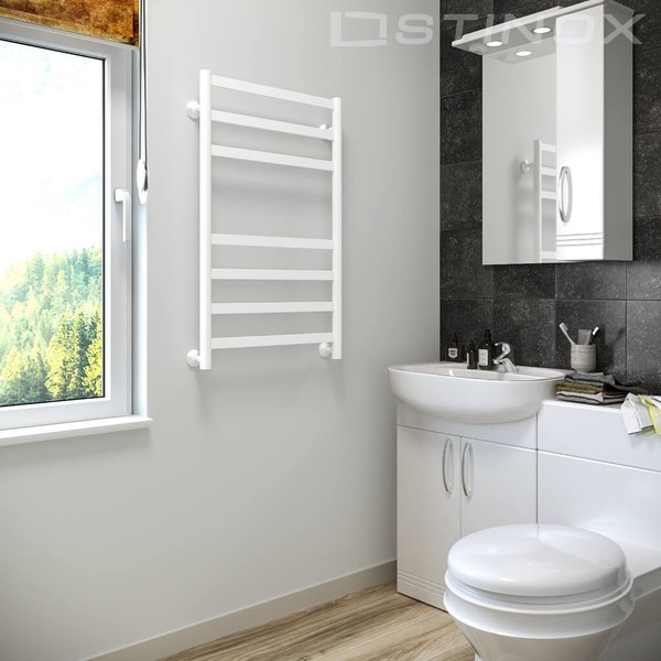 Полотенцесушитель водяной Stinox Maxima 50x80 / max80ral9003-1 (белый матовый) Полотенцесушитель водяной Stinox Maxima 50x80 / max80ral9003-1 (белый матовый)
