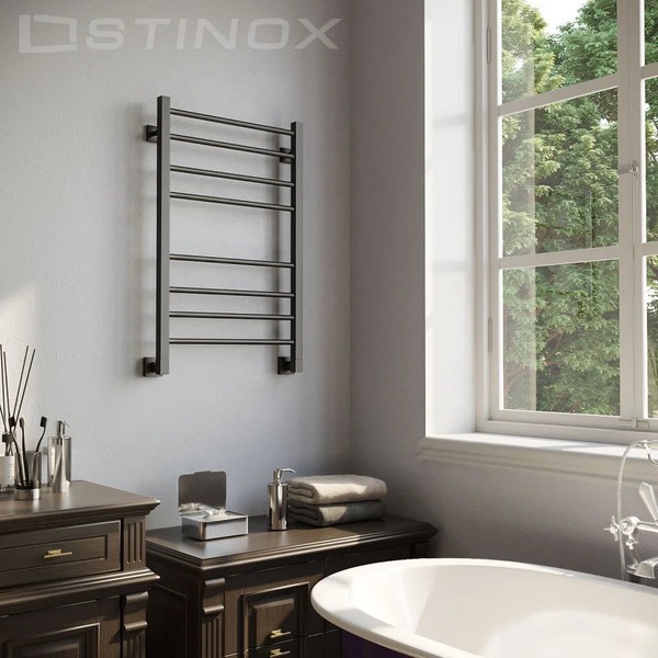 Полотенцесушитель водяной Stinox Classic 50x80 бп 50 / cl80bral9005-1 (черный матовый) Полотенцесушитель водяной Stinox Classic 50x80 бп 50 / cl80bral9005-1 (черный матовый)