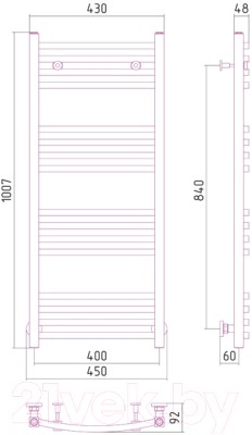 Полотенцесушитель водяной Сунержа Аркус 100x40 / 00-0251-1040 Полотенцесушитель водяной Сунержа Аркус 100x40 / 00-0251-1040