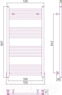 Полотенцесушитель водяной Сунержа Модус 100x50 / 032-0250-1050 Полотенцесушитель водяной Сунержа Модус 100x50 / 032-0250-1050