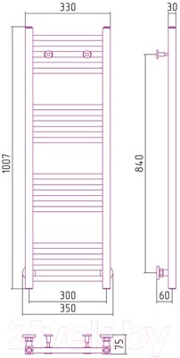 Полотенцесушитель водяной Сунержа Модус 100x30 / 012-0250-1030 Полотенцесушитель водяной Сунержа Модус 100x30 / 012-0250-1030