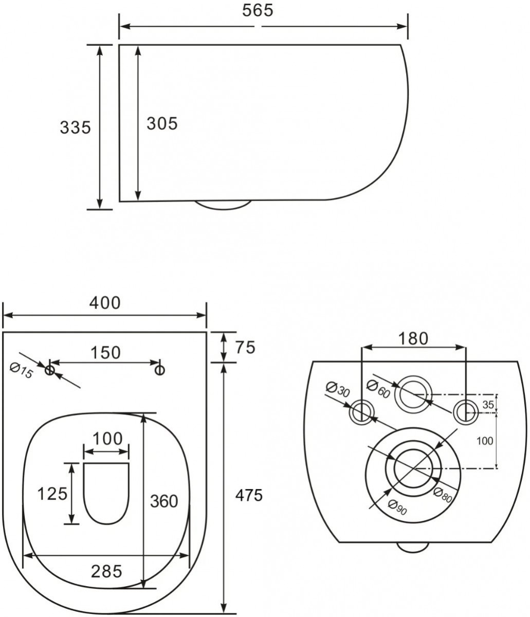 Унитаз подвесной Roxen Titan 530230-02 Rimless Soft Close NC Унитаз подвесной Roxen Titan 530230-02 Rimless Soft Close NC