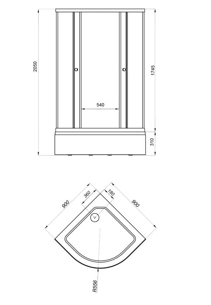 Душевой уголок Triton Ультра В1 90x90 Душевой уголок Triton Ультра В1 90x90