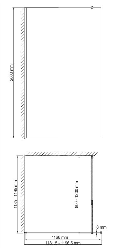 Душевая стенка Wasserkraft Rossel 28W40 120x200 Душевая стенка Wasserkraft Rossel 28W40 120x200