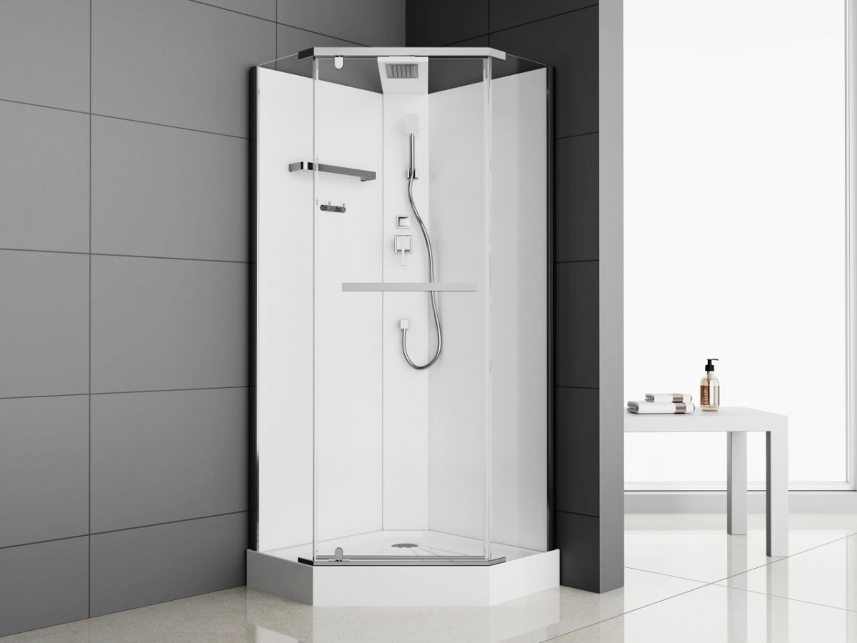 Душевая кабина Oda H901 90x90 без крыши, стекла прозрачные, профиль хром Душевая кабина Oda H901 90x90 без крыши, стекла прозрачные, профиль хром