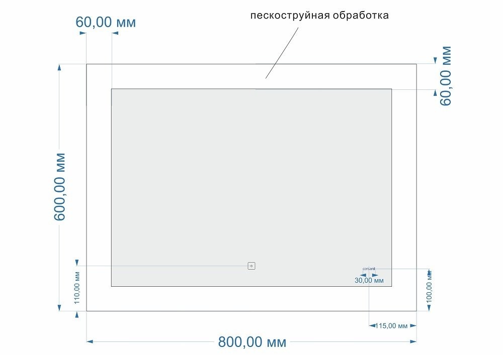 Зеркало Cersanit LED 030 80x60 / KN-LU-LED030-80-d-Os Зеркало Cersanit LED 030 80x60 / KN-LU-LED030-80-d-Os