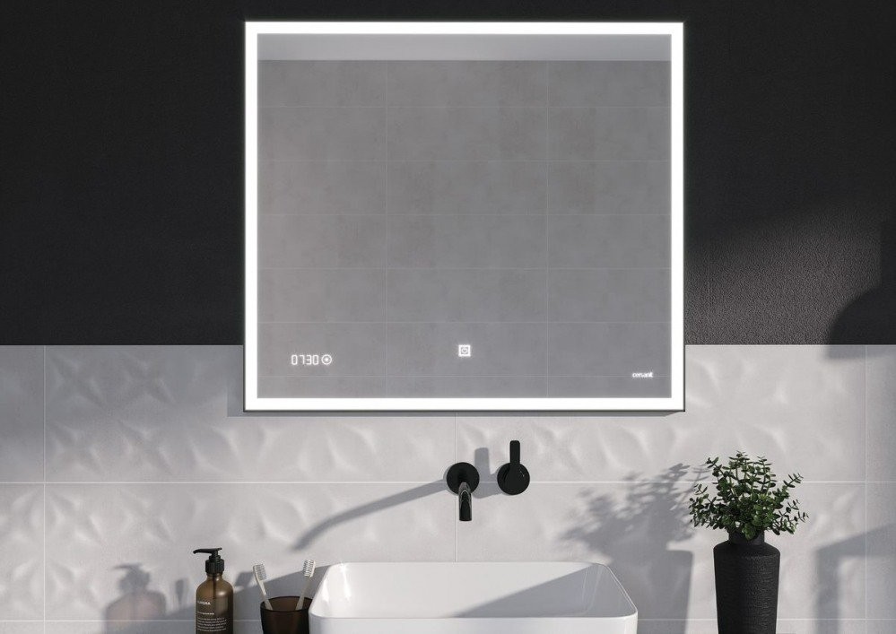 Зеркало Cersanit Led 011 Design 100x80 (с подсветкой и часами) Зеркало Cersanit Led 011 Design 100x80 (с подсветкой и часами)