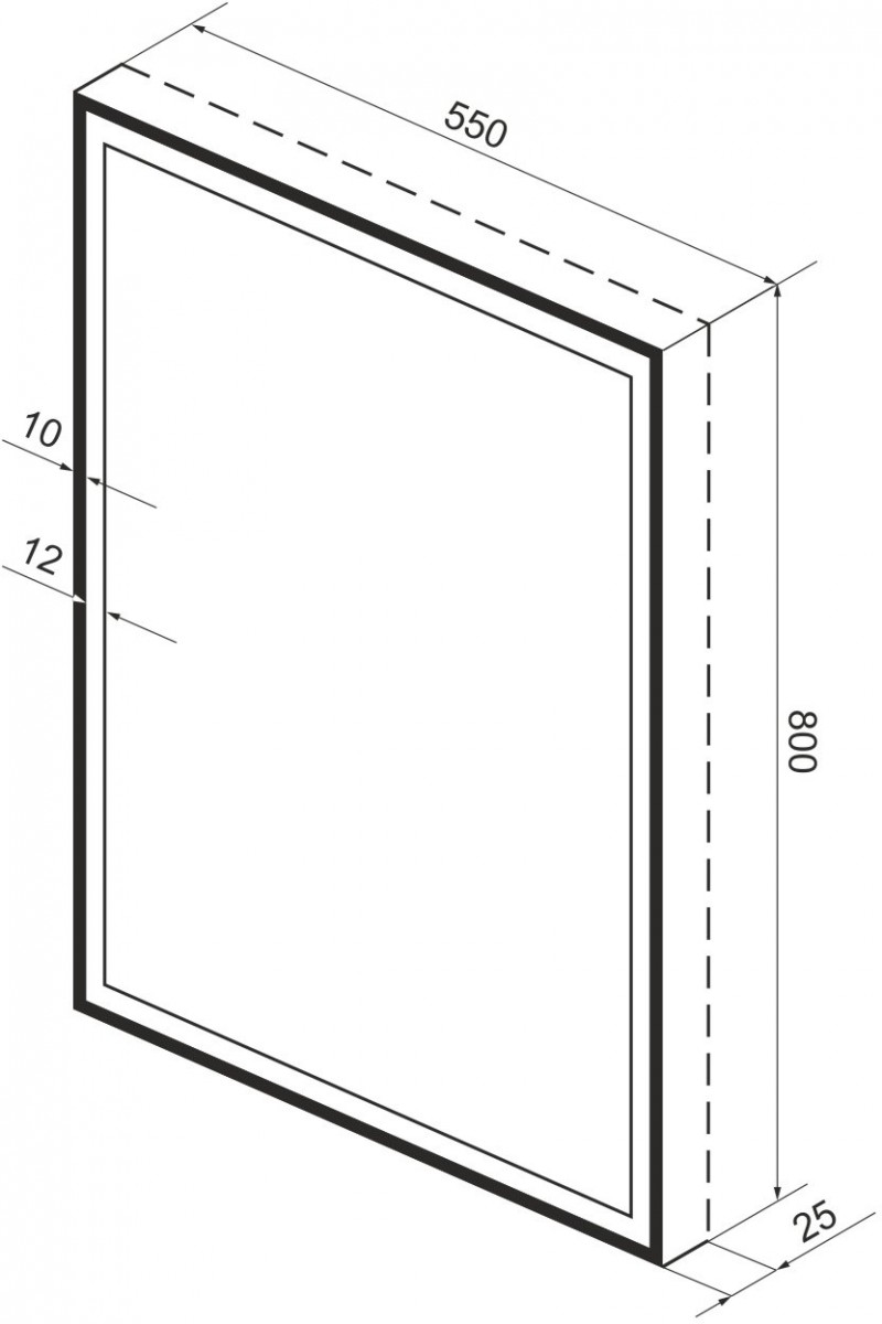 Зеркало прямоугольное Wellsee 7 Rays' Spectrum с фронтальной LED-подсветкой 172201240 55x80 см черный контур Зеркало прямоугольное Wellsee 7 Rays' Spectrum с фронтальной LED-подсветкой 172201240 55x80 см черный контур