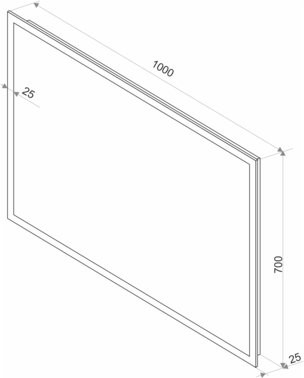 Зеркало Континент Mercury LED 100x70 с подсветкой и сенсорным управлением Зеркало Континент Mercury LED 100x70 с подсветкой и сенсорным управлением