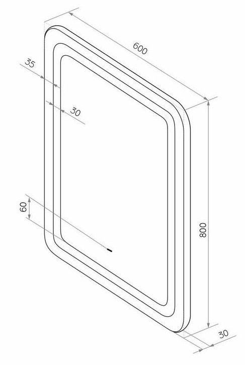 Зеркало Континент Lucia LED 60x80 с подсветкой и бесконтактным сенсором Зеркало Континент Lucia LED 60x80 с подсветкой и бесконтактным сенсором