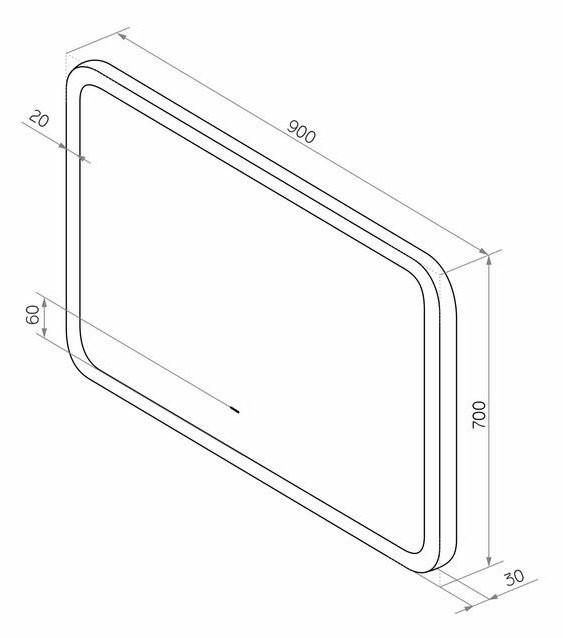 Зеркало Континент Demure LED 90x70 с подсветкой и бесконтактным сенсором Зеркало Континент Demure LED 90x70 с подсветкой и бесконтактным сенсором