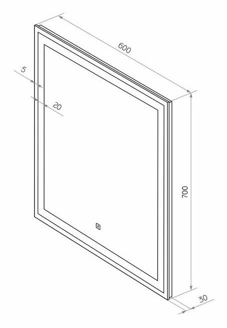 Зеркало Континент Clamm LED 60x70 с подсветкой Зеркало Континент Clamm LED 60x70 с подсветкой