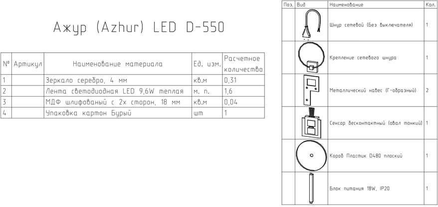 Зеркало Континент Ajour LED D550 ореольная холодная подсветка и Б/К сенсор Зеркало Континент Ajour LED D550 ореольная холодная подсветка и Б/К сенсор