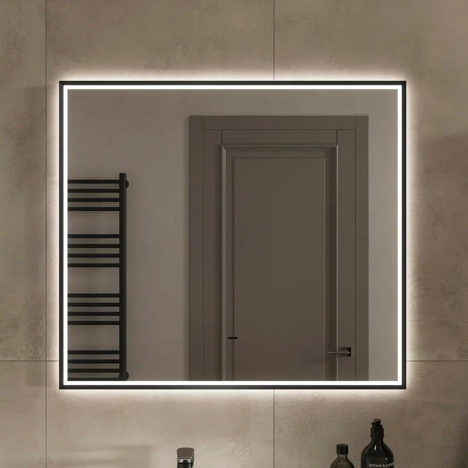 Зеркало Equil Forest LED 90x80 с подсветкой, черный Зеркало Equil Forest LED 90x80 с подсветкой, черный